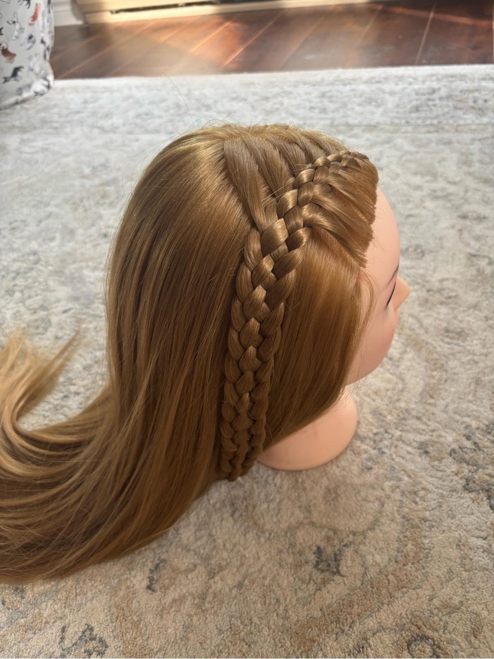 Cosmetology Mannequin Head with Golden Brown Hair